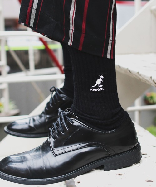 KANGOL（カンゴール）の「KANGOL カンゴール ワンポイントロゴ ソックス 靴下3足セット（ソックス/靴下・メンズ・ホワイト/ブラック/マルチ・25-27）」の2枚目の写真