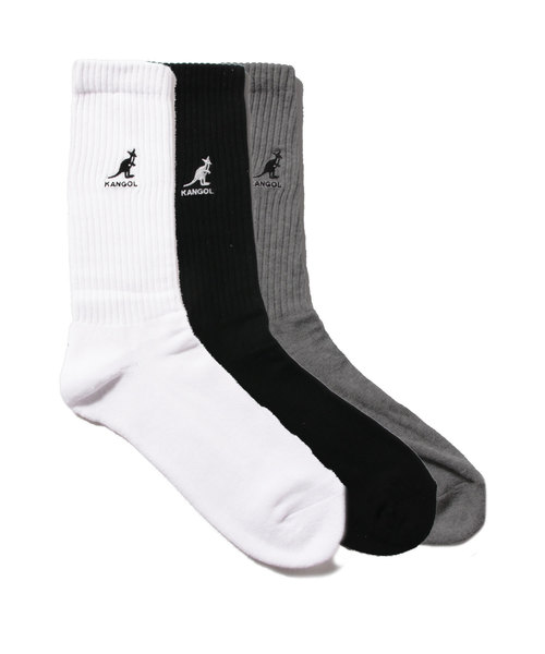 KANGOL（カンゴール）の「KANGOL カンゴール ワンポイントロゴ ソックス 靴下3足セット（ソックス/靴下・メンズ・ホワイト/ブラック/マルチ・25-27）」の6枚目の写真