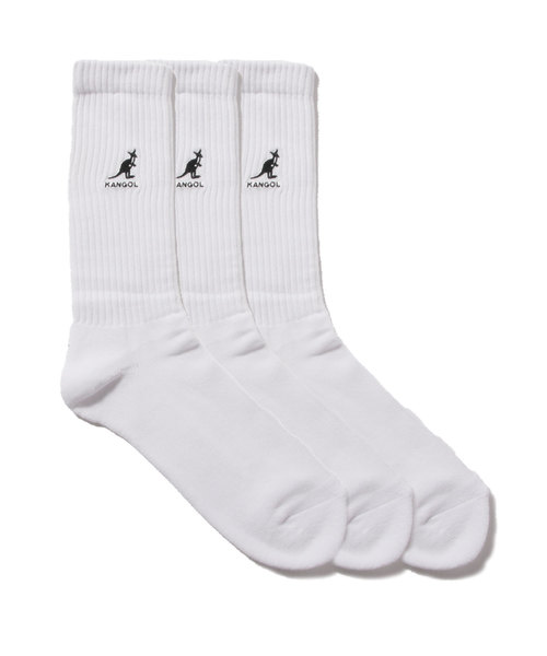 KANGOL（カンゴール）の「KANGOL カンゴール ワンポイントロゴ ソックス 靴下3足セット（ソックス/靴下・メンズ・ホワイト/ブラック/マルチ・25-27）」の5枚目の写真