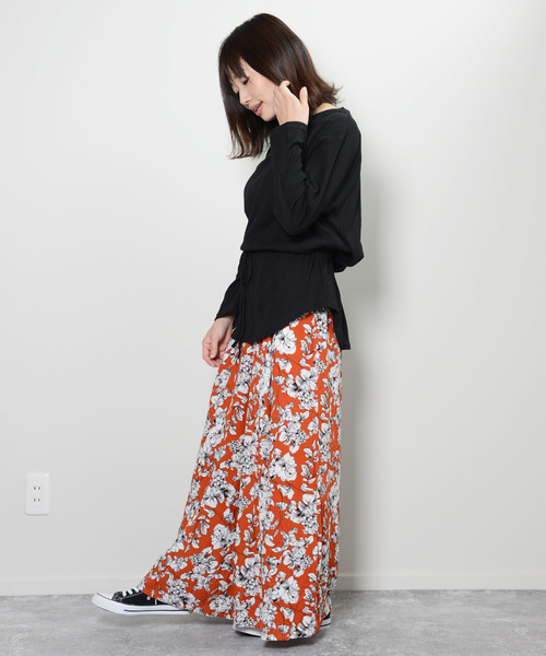 shopnikoniko(ショップニコニコ)の「ウエストマークデザイントップス(Tシャツ/カットソー・レディース・ブラック/ブラウン/ライトベージュ・フリー)」の5枚目の写真