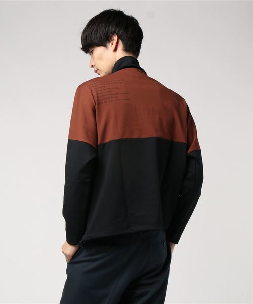 WEGO（ウィゴー）の「WEGO/ハーフジップドルマンビッグシルエットプルオーバー（スウェット・メンズ・ブラック/ベージュ・MEDIUM/LARGE）」の10枚目の写真