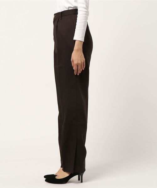 tiptop(ティップトップ)の「<pocket>【ZOZO限定アイテム】センタープレススリットパンツ(スラックス・レディース・ブラック/ブラウン/A/ピンク・FREE)」の6枚目の写真