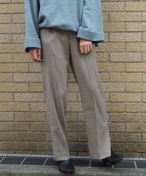 tiptop(ティップトップ)の「<pocket>【ZOZO限定アイテム】センタープレススリットパンツ(スラックス・レディース・ブラック/ブラウン/A/ピンク・FREE)」の16枚目の写真