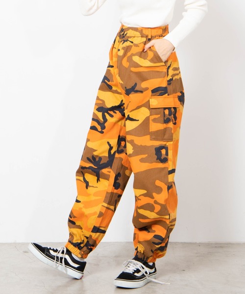 WEGO（ウィゴー）の「WEGO/カーゴポケットパンツ（カーゴパンツ・レディース・ブラック/パープル/パープル系その他/オレンジ系その他/アニマル/ブラック系その他2/ブラック系その他・FREE）」の6枚目の写真