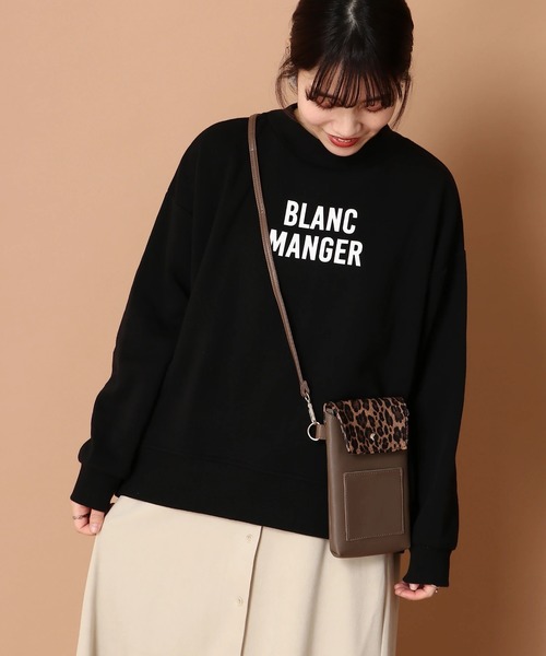 全国宅配無料 Hyphen E E トップス World Gallery Gallery イーハイフンワールドギャラリー のファッション ハイネックロゴプリントスウェットプルオーバー Tシャツ カットソー