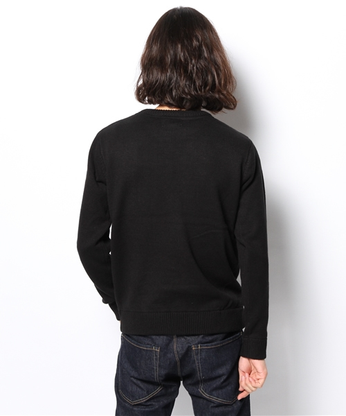 WEGO（ウィゴー）の「WEGO/ロゴニット（ニット/セーター・メンズ・オフホワイト/ブラック/杢グレー/ワイン・LARGE/MEDIUM）」の10枚目の写真