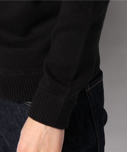 WEGO（ウィゴー）の「WEGO/ロゴニット（ニット/セーター・メンズ・オフホワイト/ブラック/杢グレー/ワイン・LARGE/MEDIUM）」の5枚目の写真