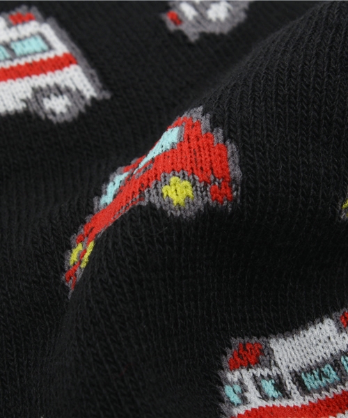 WEGO(ウィゴー)の「WEGO/ハタラククルマソックス(ソックス/靴下・レディース・ブラック/レッド・FREE)」の5枚目の写真