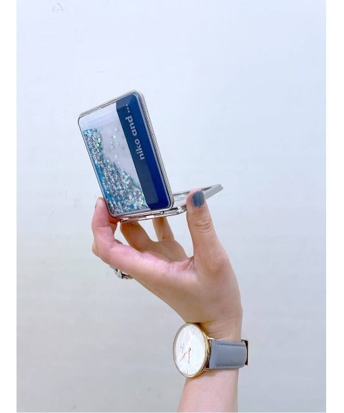 オリジナルニコロゴラメミラー（手鏡/メイクミラー）｜niko and