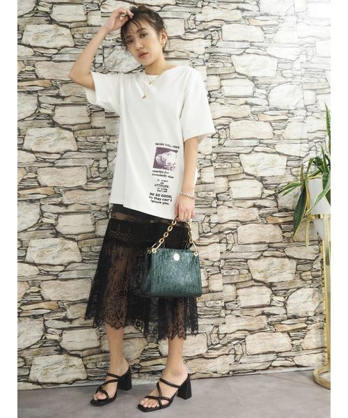 EVRIS（エヴリス）の「チェーンハンドルクロコスクエアBAG（ショルダーバッグ・レディース・ブラック/ブラウン/グリーン・FREE）」の8枚目の写真