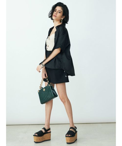 EVRIS（エヴリス）の「チェーンハンドルクロコスクエアBAG（ショルダーバッグ・レディース・ブラック/ブラウン/グリーン・FREE）」の13枚目の写真