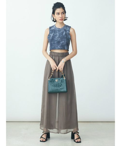 EVRIS（エヴリス）の「チェーンハンドルクロコスクエアBAG（ショルダーバッグ・レディース・ブラック/ブラウン/グリーン・FREE）」の14枚目の写真