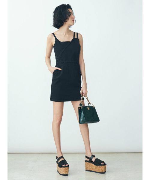 EVRIS（エヴリス）の「チェーンハンドルクロコスクエアBAG（ショルダーバッグ・レディース・ブラック/ブラウン/グリーン・FREE）」の15枚目の写真