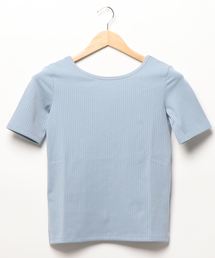 HONEYSUCKLE ROSE | 【HONEYSUCKLE ROSE】リブクルー半袖Ｔシャツ(Tシャツ/カットソー)