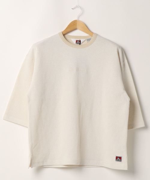 JUNRED（ジュンレッド）の「BEN　DAVISサーマル７分袖カットソー（Tシャツ/カットソー・メンズ・ホワイト/ネイビー/ブラック・M/L/LL）」の2枚目の写真