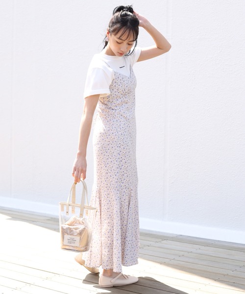 one after another NICE CLAUP（ワンアフターアナザーナイスクラップ）の「ティアードキャミワンピース（ワンピース・レディース・ブルー/アイボリー/その他11・FREE）」の5枚目の写真