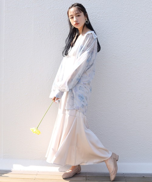 one after another NICE CLAUP（ワンアフターアナザーナイスクラップ）の「ティアードキャミワンピース（ワンピース・レディース・ブルー/アイボリー/その他11・FREE）」の17枚目の写真