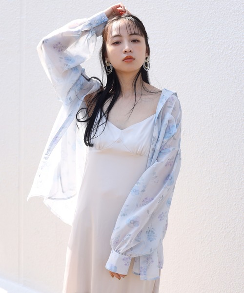 one after another NICE CLAUP（ワンアフターアナザーナイスクラップ）の「ティアードキャミワンピース（ワンピース・レディース・ブルー/アイボリー/その他11・FREE）」の19枚目の写真