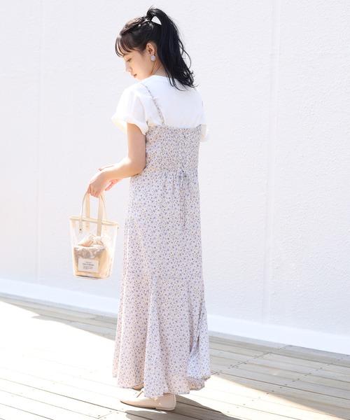 one after another NICE CLAUP（ワンアフターアナザーナイスクラップ）の「ティアードキャミワンピース（ワンピース・レディース・ブルー/アイボリー/その他11・FREE）」の6枚目の写真