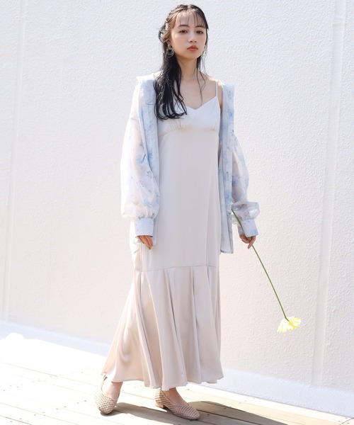 one after another NICE CLAUP（ワンアフターアナザーナイスクラップ）の「ティアードキャミワンピース（ワンピース・レディース・ブルー/アイボリー/その他11・FREE）」の15枚目の写真