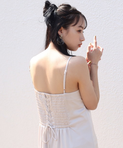 one after another NICE CLAUP（ワンアフターアナザーナイスクラップ）の「ティアードキャミワンピース（ワンピース・レディース・ブルー/アイボリー/その他11・FREE）」の10枚目の写真