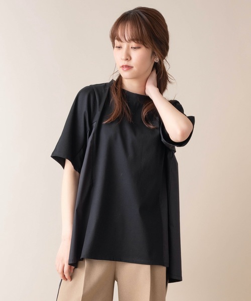 La SRIC(ラスリック)の「La SRIC/Aラインドッキングカットソー(Tシャツ/カットソー・レディース・ブラック/オフホワイト/ベージュ・38)」の2枚目の写真