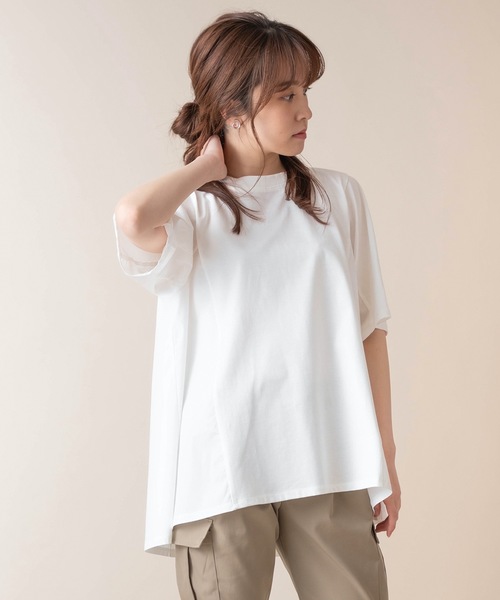 La SRIC(ラスリック)の「La SRIC/Aラインドッキングカットソー(Tシャツ/カットソー・レディース・ブラック/オフホワイト/ベージュ・38)」の6枚目の写真