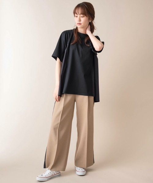 La SRIC(ラスリック)の「La SRIC/Aラインドッキングカットソー(Tシャツ/カットソー・レディース・ブラック/オフホワイト/ベージュ・38)」の14枚目の写真