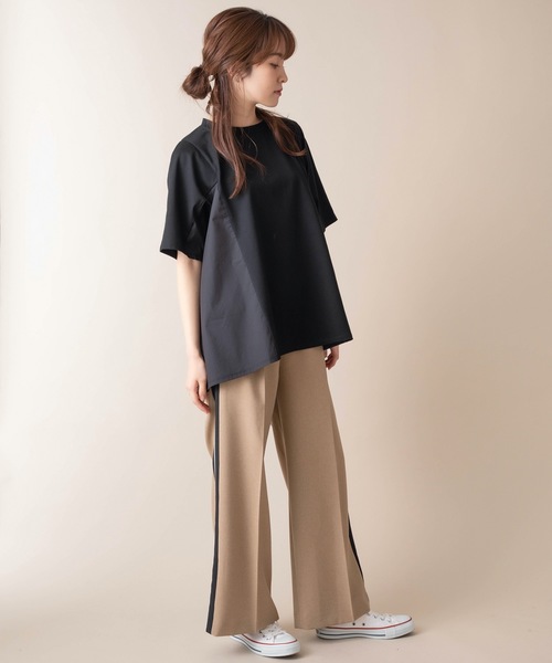 La SRIC(ラスリック)の「La SRIC/Aラインドッキングカットソー(Tシャツ/カットソー・レディース・ブラック/オフホワイト/ベージュ・38)」の7枚目の写真