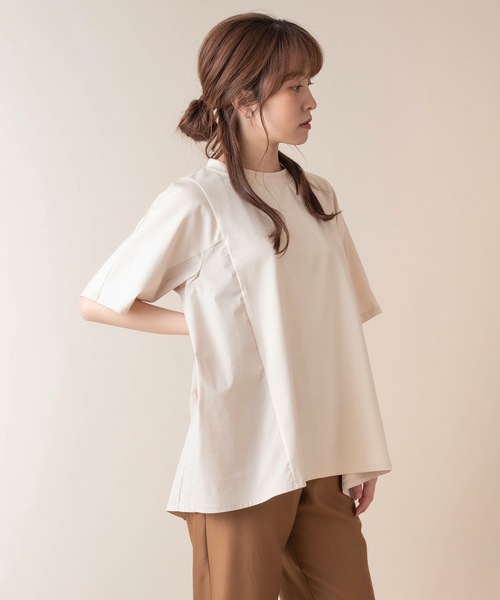 La SRIC(ラスリック)の「La SRIC/Aラインドッキングカットソー(Tシャツ/カットソー・レディース・ブラック/オフホワイト/ベージュ・38)」の20枚目の写真