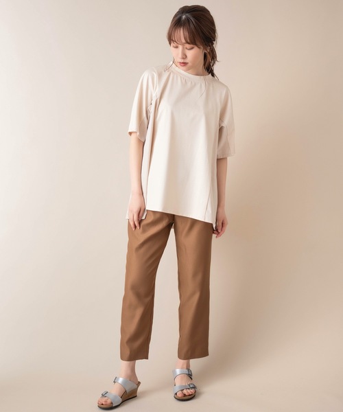 La SRIC(ラスリック)の「La SRIC/Aラインドッキングカットソー(Tシャツ/カットソー・レディース・ブラック/オフホワイト/ベージュ・38)」の9枚目の写真