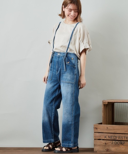 cepo（セポ）の「デニムサスペンダーサファリパンツ（デニムパンツ