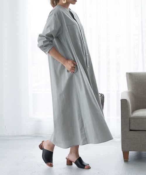 セール リネン混ストライプシャツワンピース ワンピース Rope Picnic ロペピクニック のファッション通販 Zozotown