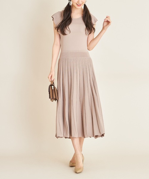 Tocco Closet トッコ クローゼット の ペチコート付き肩フリルニットワンピース Tocco Closet Luxe ワンピース Wear