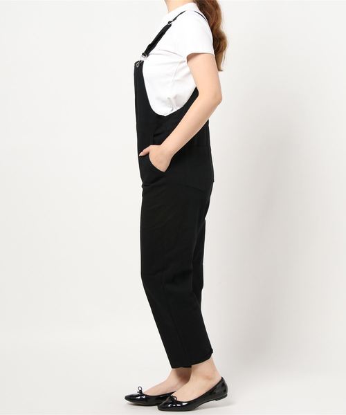 SpRay（スプレイ）の「ツイルサロペット（サロペット/オーバーオール・レディース・ブラック/ベージュ/カーキ/アイボリー・FREE）」の5枚目の写真