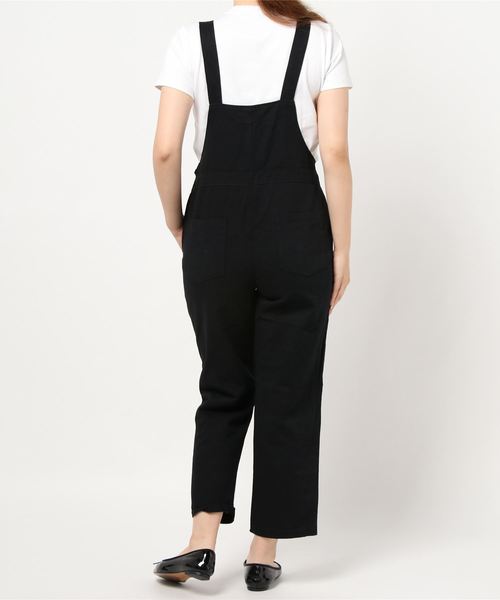 SpRay（スプレイ）の「ツイルサロペット（サロペット/オーバーオール・レディース・ブラック/ベージュ/カーキ/アイボリー・FREE）」の6枚目の写真