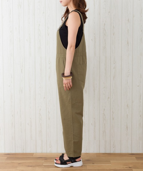 SpRay（スプレイ）の「ツイルサロペット（サロペット/オーバーオール・レディース・ブラック/ベージュ/カーキ/アイボリー・FREE）」の16枚目の写真