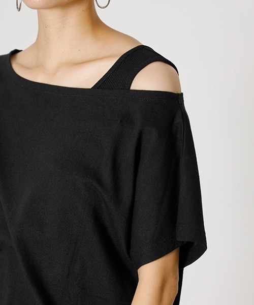 AZUL by moussy（アズールバイマウジー）の「LAYERED 3WAY TOPS/レイヤード3WAYトップス（Tシャツ/カットソー・レディース・ブラック/パープル/イエロー系その他/ライトベージュ・SMALL/MEDIUM）」の11枚目の写真