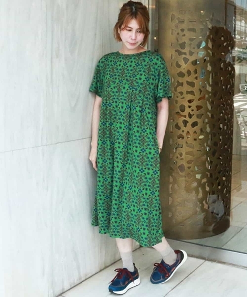 Jocomomola(ホコモモラ)の「Danza dei pajaro ワンピース(ワンピース・レディース・グリーン/アイボリー・40)」の9枚目の写真