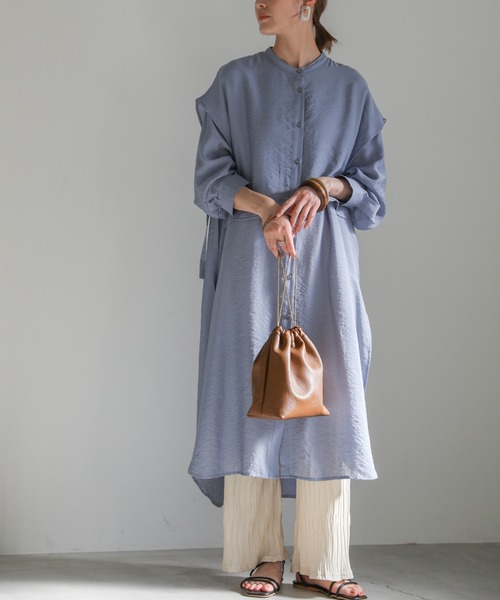 select MOCA（セレクトモカ）の「フェイクレザー巾着バッグ（ショルダーバッグ・レディース・ホワイト/ブラック/ブラウン/パープル・FREE）」の11枚目の写真