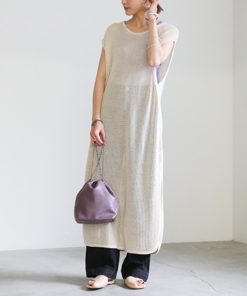 select MOCA（セレクトモカ）の「フェイクレザー巾着バッグ（ショルダーバッグ・レディース・ホワイト/ブラック/ブラウン/パープル・FREE）」の10枚目の写真