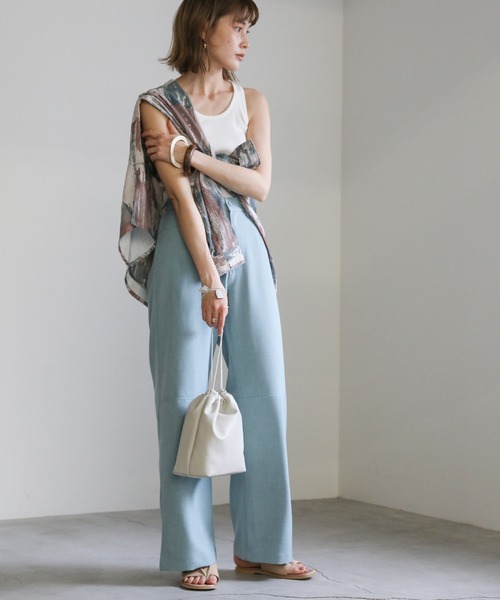 select MOCA（セレクトモカ）の「フェイクレザー巾着バッグ（ショルダーバッグ・レディース・ホワイト/ブラック/ブラウン/パープル・FREE）」の12枚目の写真