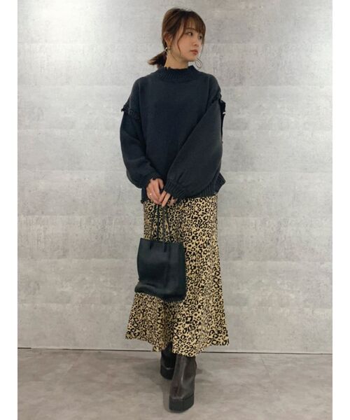 dazzlin（ダズリン）の「クラッシュニットプルオーバー【WEB限定】（ニット/セーター・レディース・アイボリー/ブラウン/ブラック・FREE）」の5枚目の写真