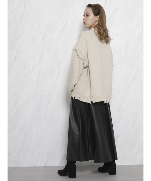 dazzlin（ダズリン）の「クラッシュニットプルオーバー【WEB限定】（ニット/セーター・レディース・アイボリー/ブラウン/ブラック・FREE）」の9枚目の写真