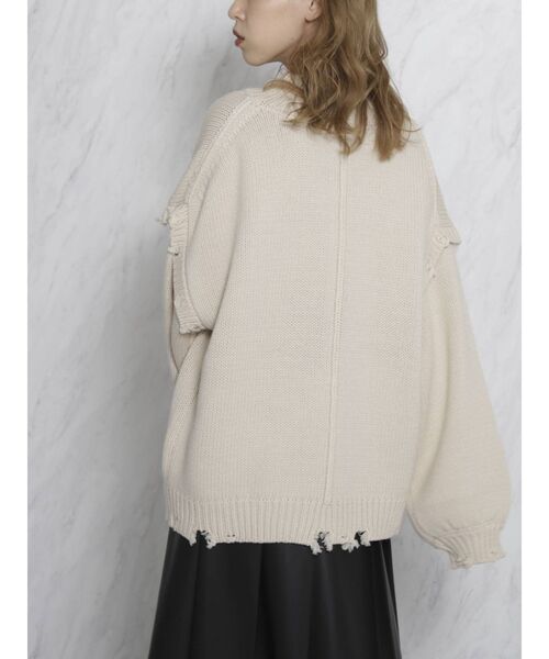 dazzlin（ダズリン）の「クラッシュニットプルオーバー【WEB限定】（ニット/セーター・レディース・アイボリー/ブラウン/ブラック・FREE）」の16枚目の写真