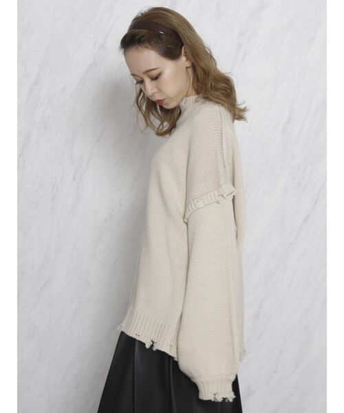 dazzlin（ダズリン）の「クラッシュニットプルオーバー【WEB限定】（ニット/セーター・レディース・アイボリー/ブラウン/ブラック・FREE）」の17枚目の写真