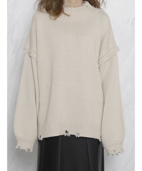 dazzlin（ダズリン）の「クラッシュニットプルオーバー【WEB限定】（ニット/セーター・レディース・アイボリー/ブラウン/ブラック・FREE）」の21枚目の写真