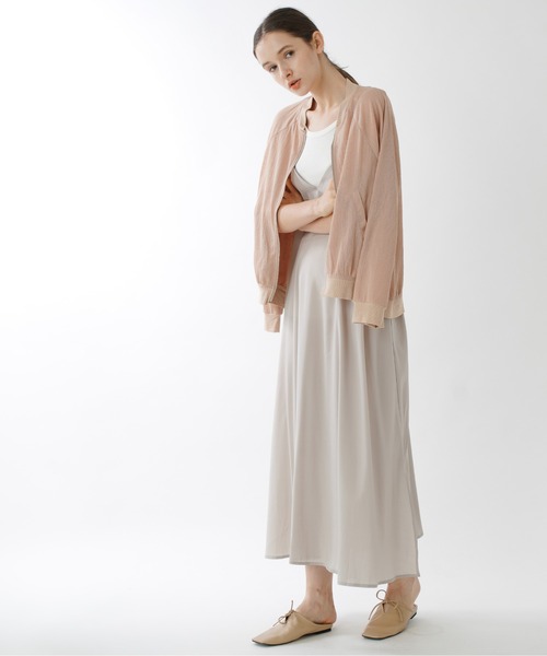 KELEN×HEELANDTOE ケレン シアージップアップブルゾン ホワイト KELEN×HEELANDTOE ケレン シアージップアップブルゾン ホワイト KELEN