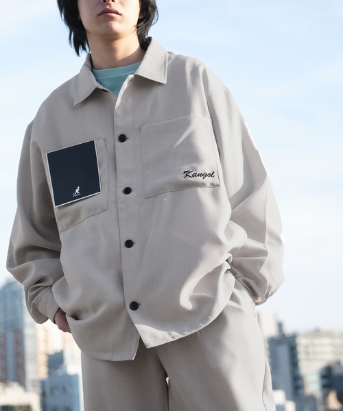 KANGOL/カンゴール MONO-MART別注 テックリネン 袖ボリューム ロゴ刺繍