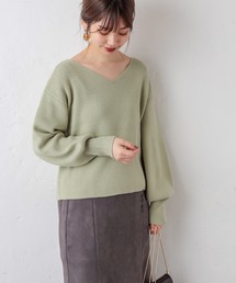 【WEB限定】前後2WAYもちもち畦ニット